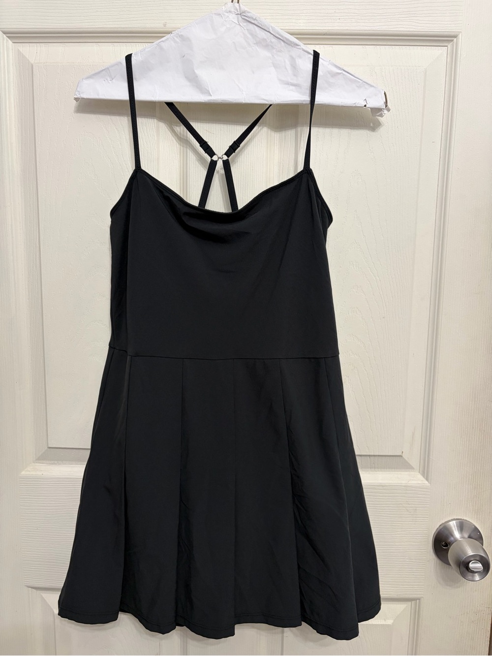SOLD!!! Abercrombie & Fitch Black Strappy Mini Dress lined size Small - Picture 1 of 4